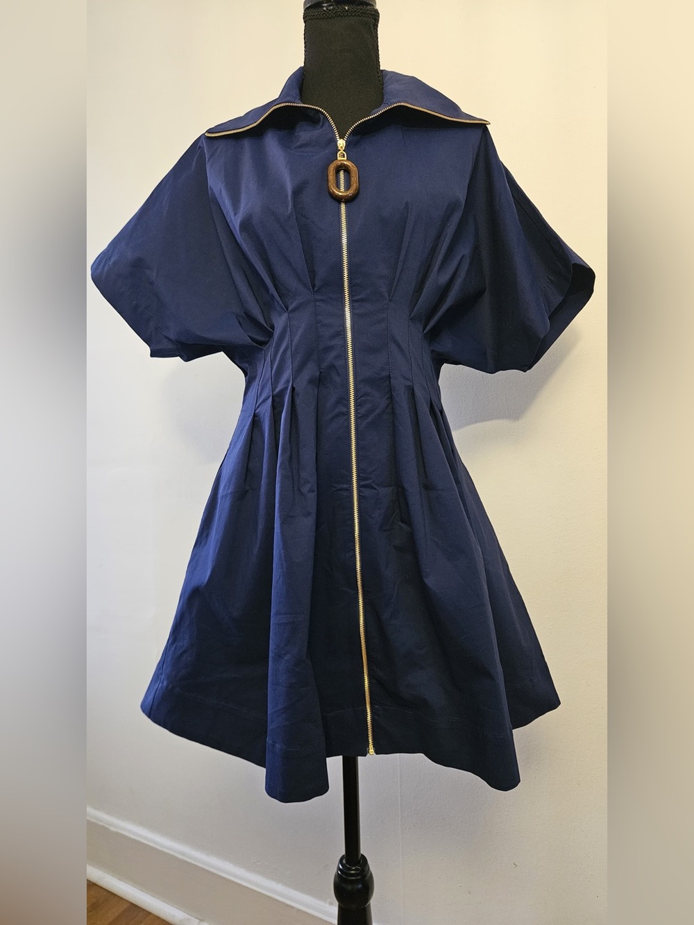 The Tobie Zip-Front Mini Shirt Dress by Exquise - Picture 6 of 7